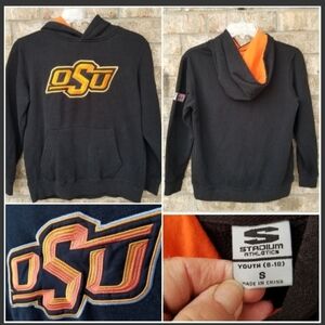 Oklahoma State University COWBOYS BLACK Hoodie (Youth Small 8/10) Embroidered
